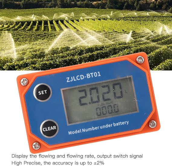 Measure Gallon or Liter Water Consumption Water Flowmeter Digital Display Flow Sensor Stainless Steel Acid Alkali Resistance Flow Meter,Water Flow Meter, Water Flow Meter, Measure Gallon or Lite