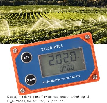 Measure Gallon or Liter Water Consumption Water Flowmeter Digital Display Flow Sensor Stainless Steel Acid Alkali Resistance Flow Meter,Water Flow Meter, Water Flow Meter, Measure Gallon or Lite