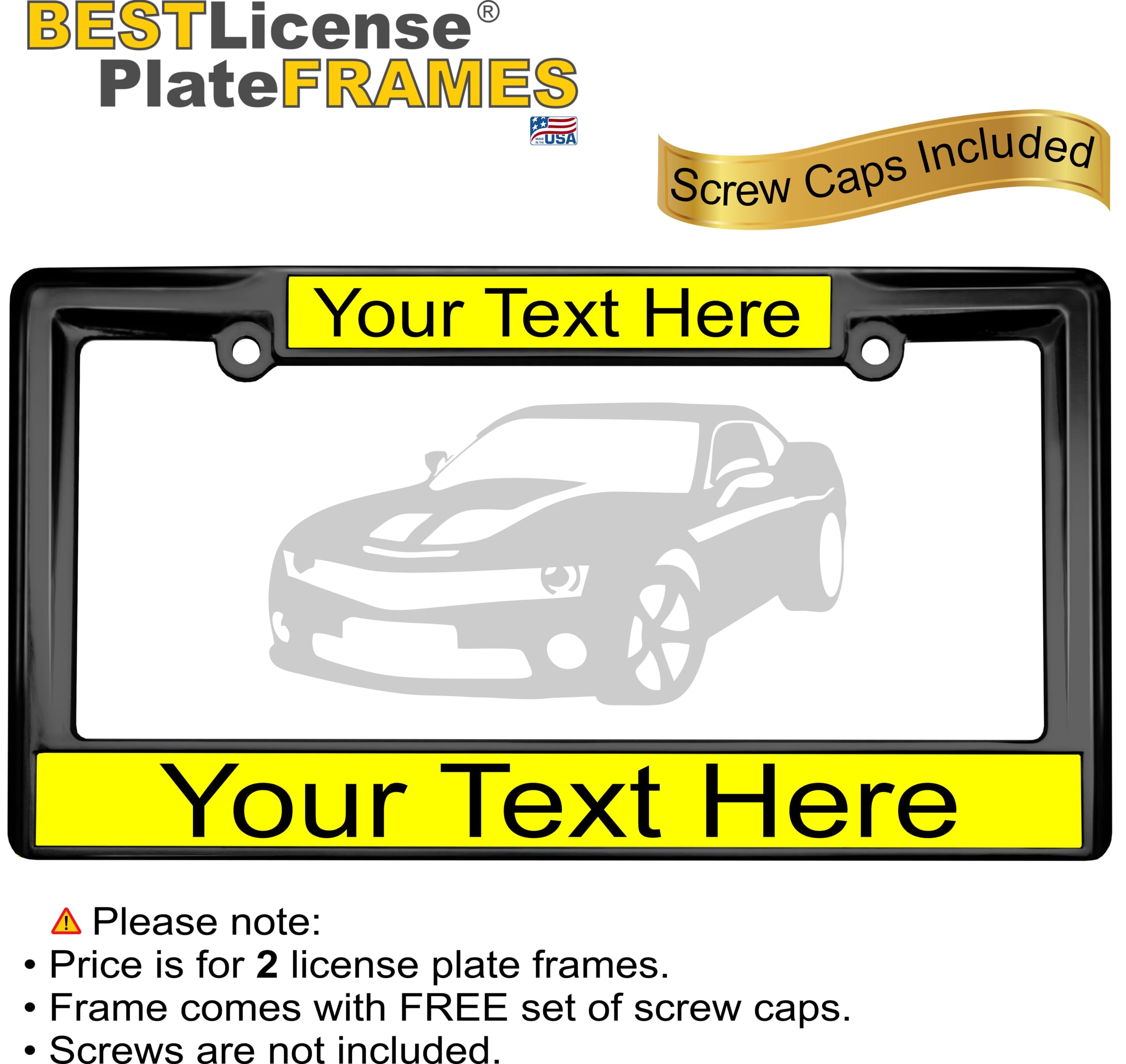 Custom Personalized Heavy Duty Metal Laser Engraved Car License Plate Frame wit - Picture 39 of 113