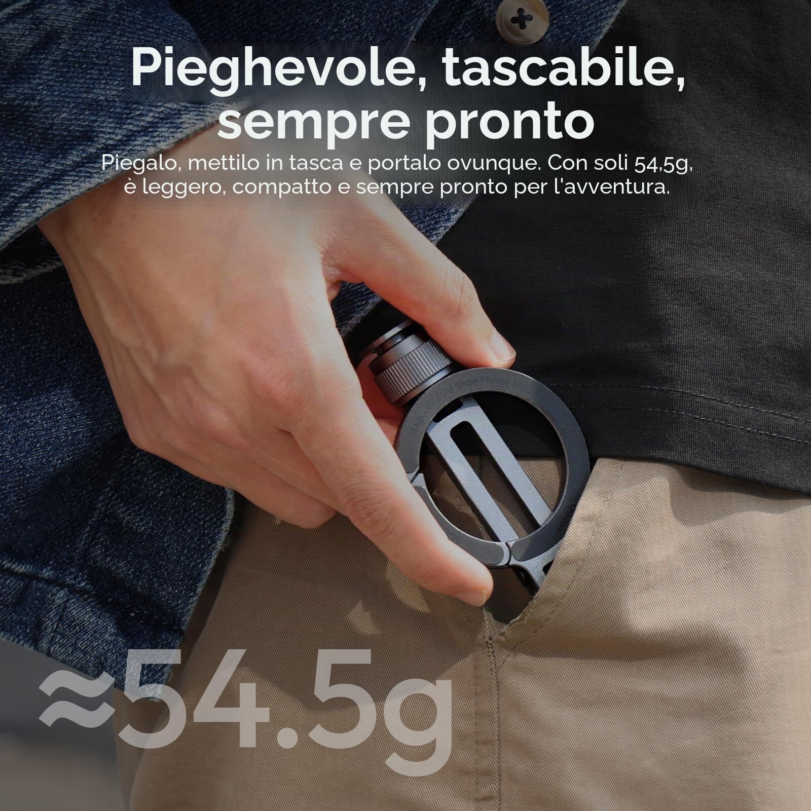 ULANZI MA07 Supporto magnetico per treppiede per telefono, supporto per telefono in alluminio con vite da 1/4", adattatore in metallo con scarpa fredda per fotocamera digitale, compatibile con iPhone