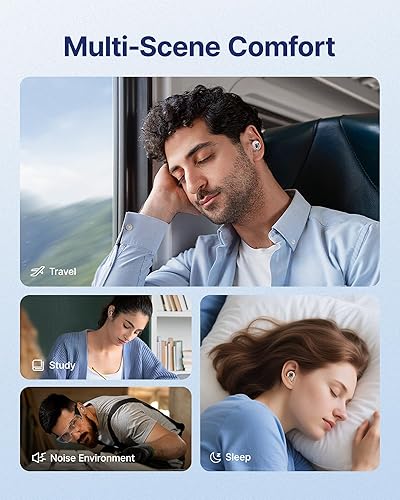 Miniatura 8 de Tapones para los oídos para dormir con cancelación de ruido, tapones para los oídos reutilizables de 45 dB para reducción de ruido, tapones para los