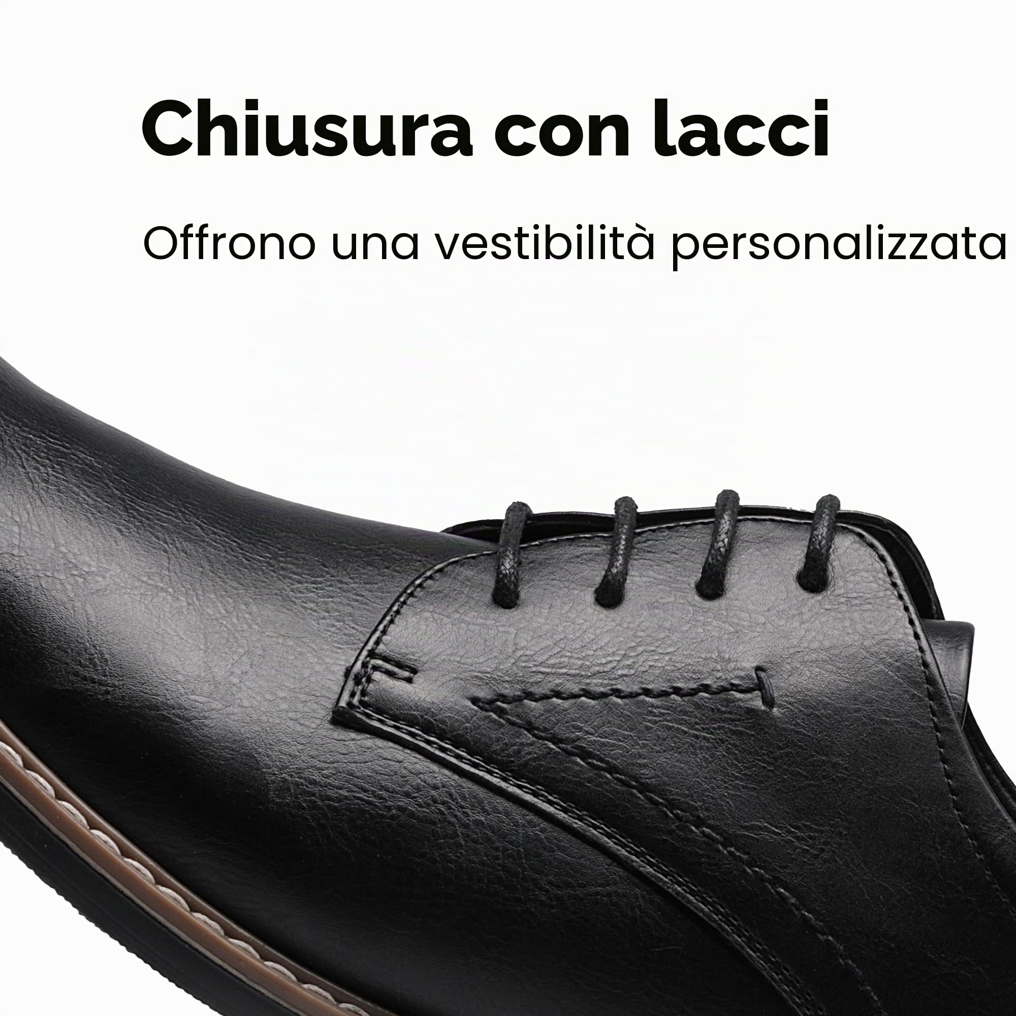 Bruno Marc Scarpe Eleganti Uomo Oxford Derby Allacciate,Nero,41 | Suola in TPR antiscivolo e soletta imbottita per comfort e durata durante il pendolarismo cittadino