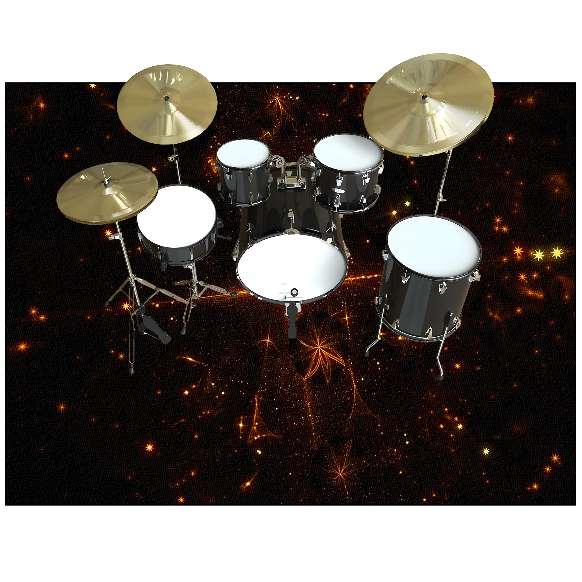 Dywan z baterią akustyczną, dźwiękoszczelny dywanik z baterią, elektroniczny dywanik do bębna basowego, antypoślizgowy do bębna basowego i innych elementów zestawu dywaników do dywanika 150 x 120 cm