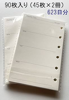 ❁﻿1週間お取り置き Amazon.co.jp: WBway 手帳リフィル ミニ6穴 サイズ 週間