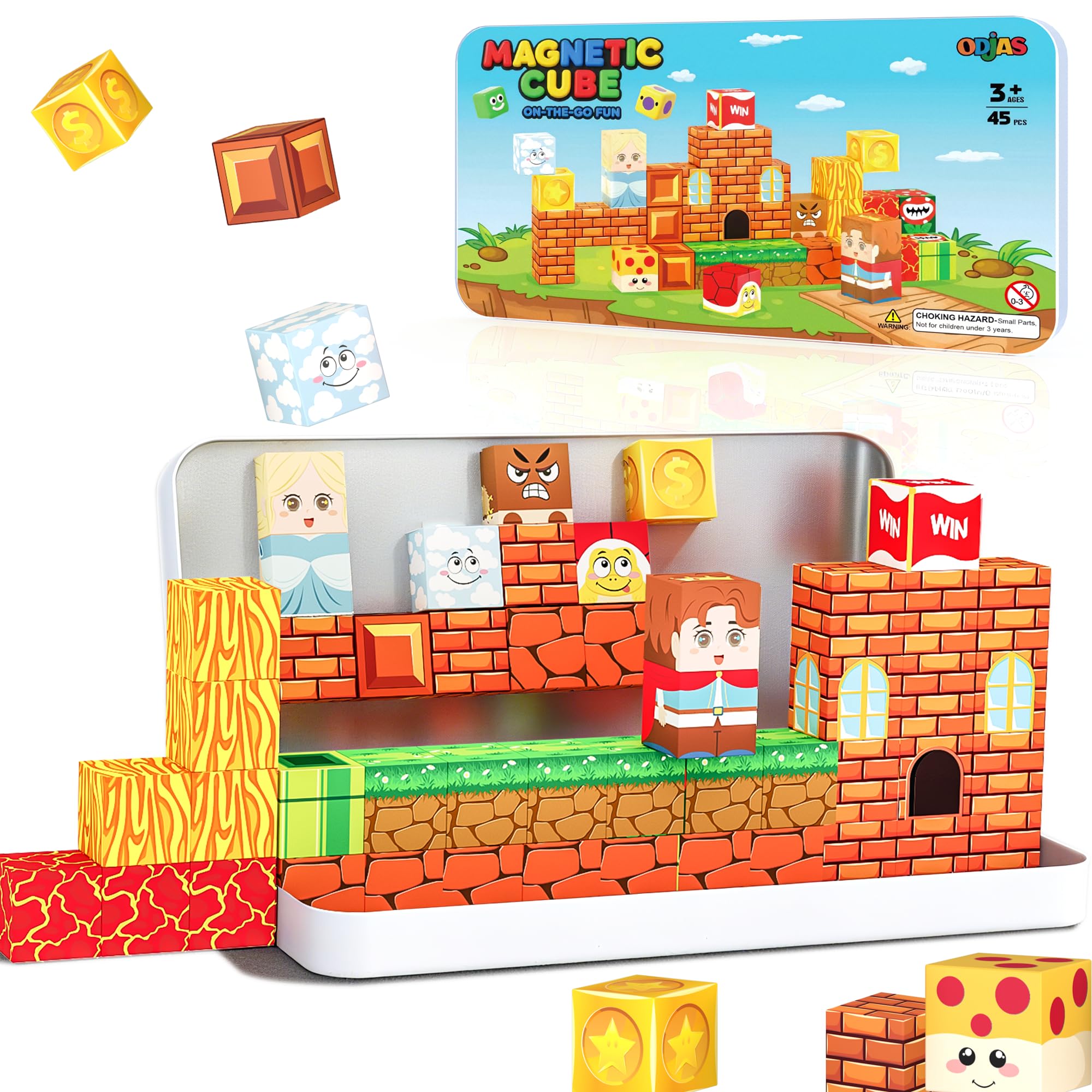 Mini Magnetic Building Blocks Travel Set including Case