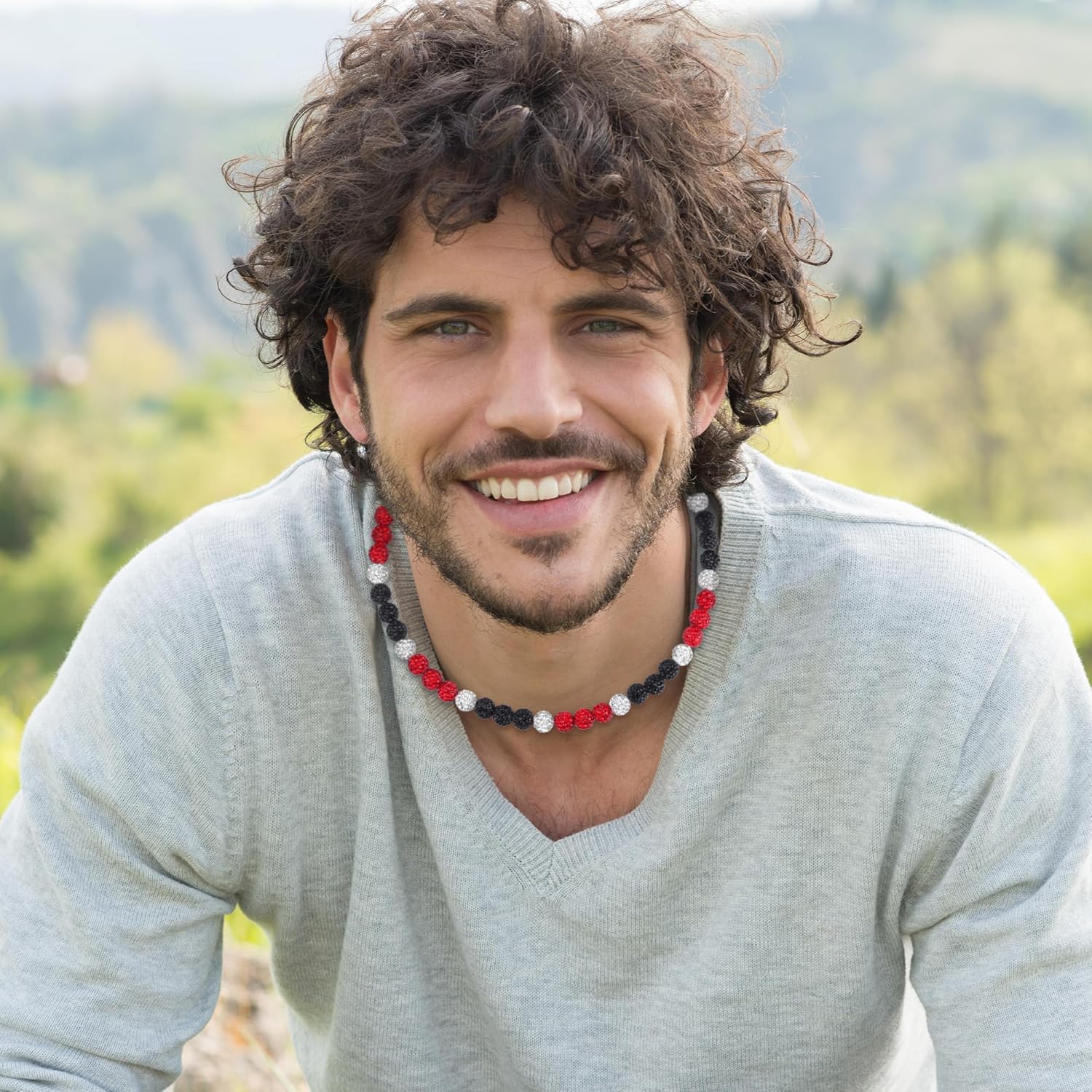 QINJIEJIE Baseball Necklace for Men Glitter Bling Rhinestone Beaded Collection Necklace for Women 16/18in Inspired Sports Jewelry Baseball Chain Cool Gifts for Baseball Players Team Lovers - Image 8