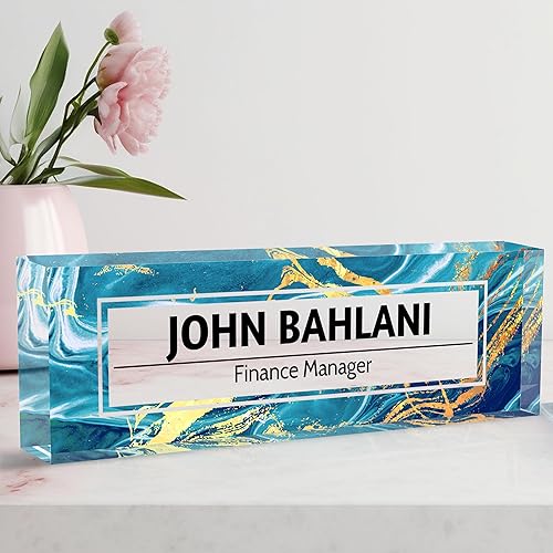 Placa de nombre personalizada para escritorio, placa de nombre de escritorio, decoración de escritorio de oficina personalizada para mujeres y