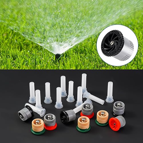 Miniatura 6 de Boquillas de arco variable de 25 piezas, rociadores emergentes de repuesto, rociadores emergentes orbitales para riego de césped de jardín (10AN,