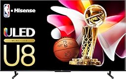 Hisense 55-Inch Class U8 Series Mini-LED ULED 4K UHD Google Smart TV (55U8N, 2024 Model) - QLED, Native 144Hz, Full Array Local Dimming, Game Mode Pro, Alexa Compatibility (Renewed)