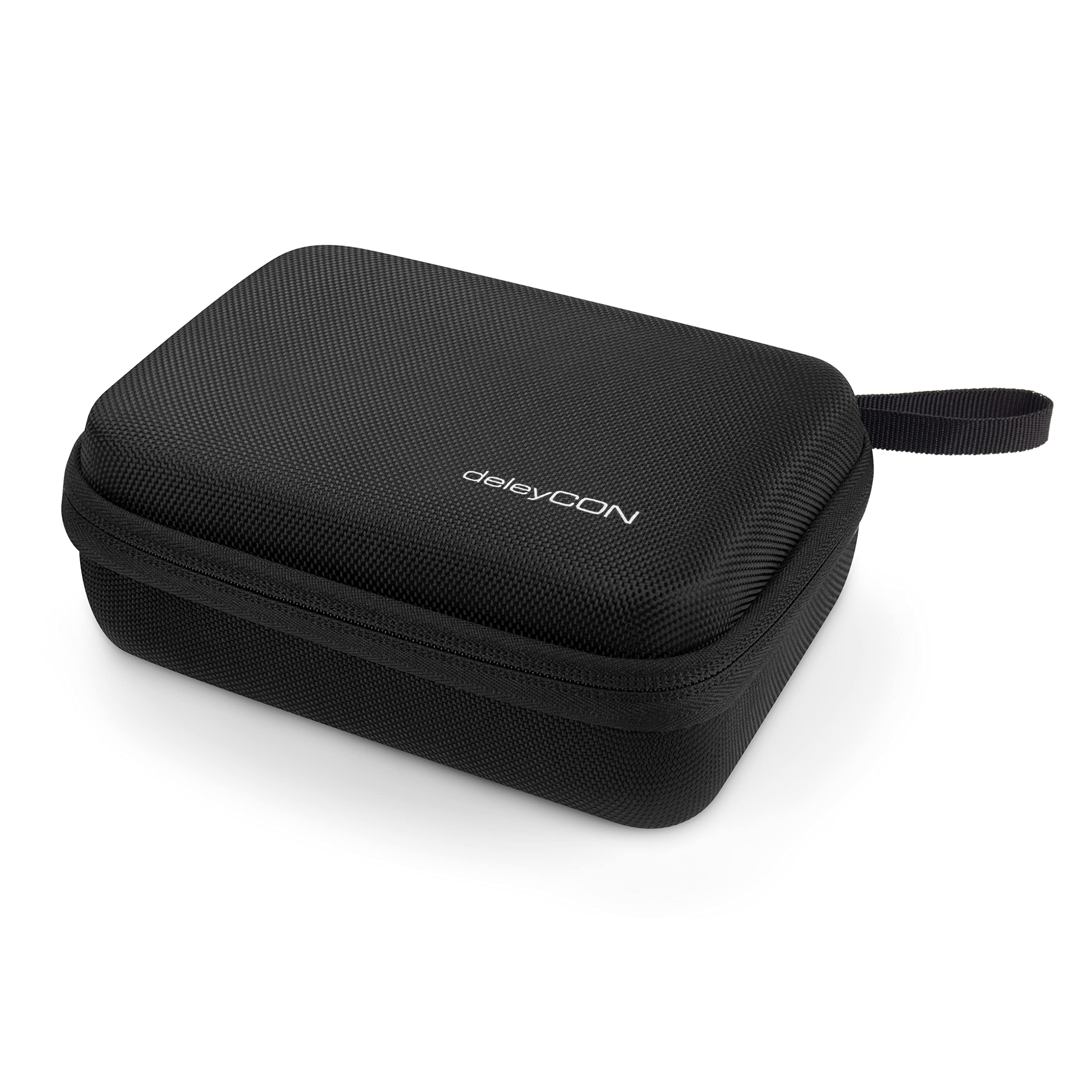 deleyCON Custodia Rigida per GoPro e Accessori - Robusta, Antipolvere, Antiurto, Resistente Agli Spruzzi - per GoPro HERO 13, 12, 11, 10, 9 - Taglia M - Nero