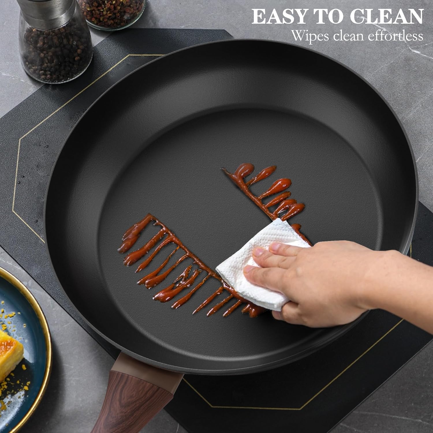 Nonstick Pan Wipes Clean Easily