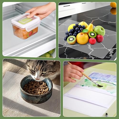 Miniatura 7 de Tecmisse Mantel individual de plástico resistente al calor, lavables, manteles individuales transparentes para mesa, comedor, cocina, manualidades y