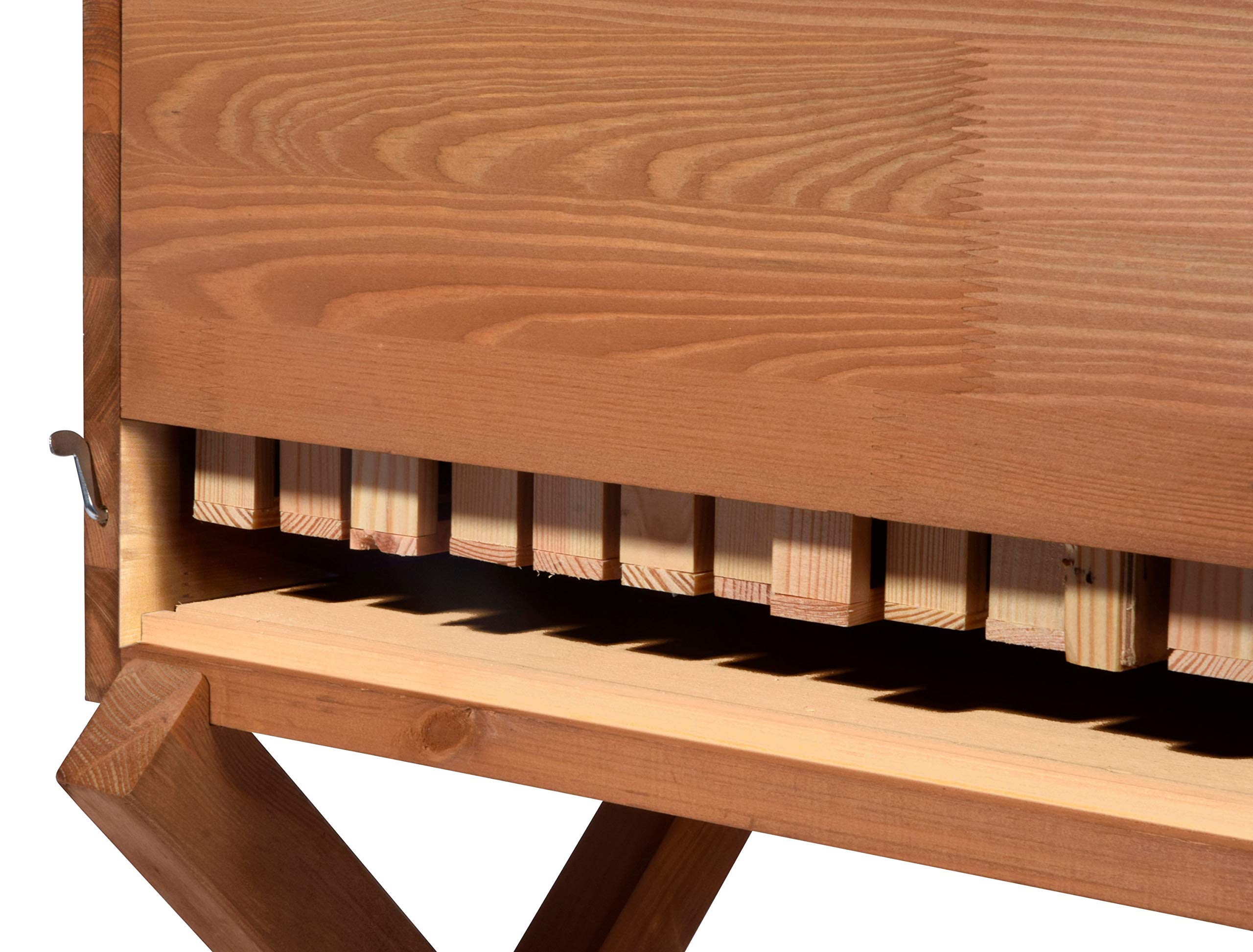 LUXUS-INSEKTENHOTELS Einraumbeute Massivholz Hobby-Imkerei - Honig-Bienen halten - Wesensgemäße Bienenhaltung für die eigene Honigernte - Imkerzubehör - 87 x 55 x 99 cm - Braun