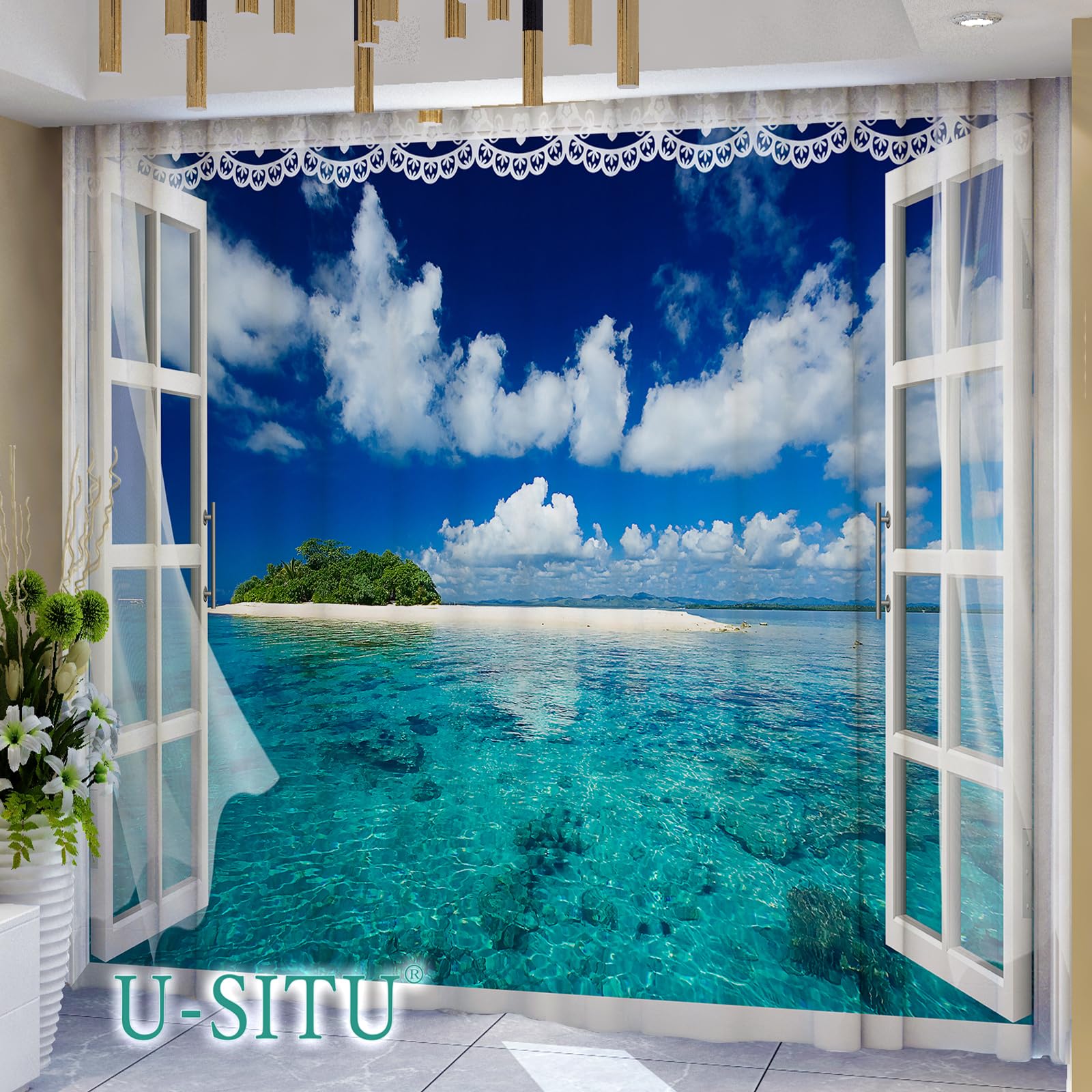 Amazon|U-SITU カーテン 片開き 風景カーテン 遮光 断熱 防寒 UV Amazon|U-SITU カーテン 片開き 風景カーテン 遮光 断熱 防寒 UV