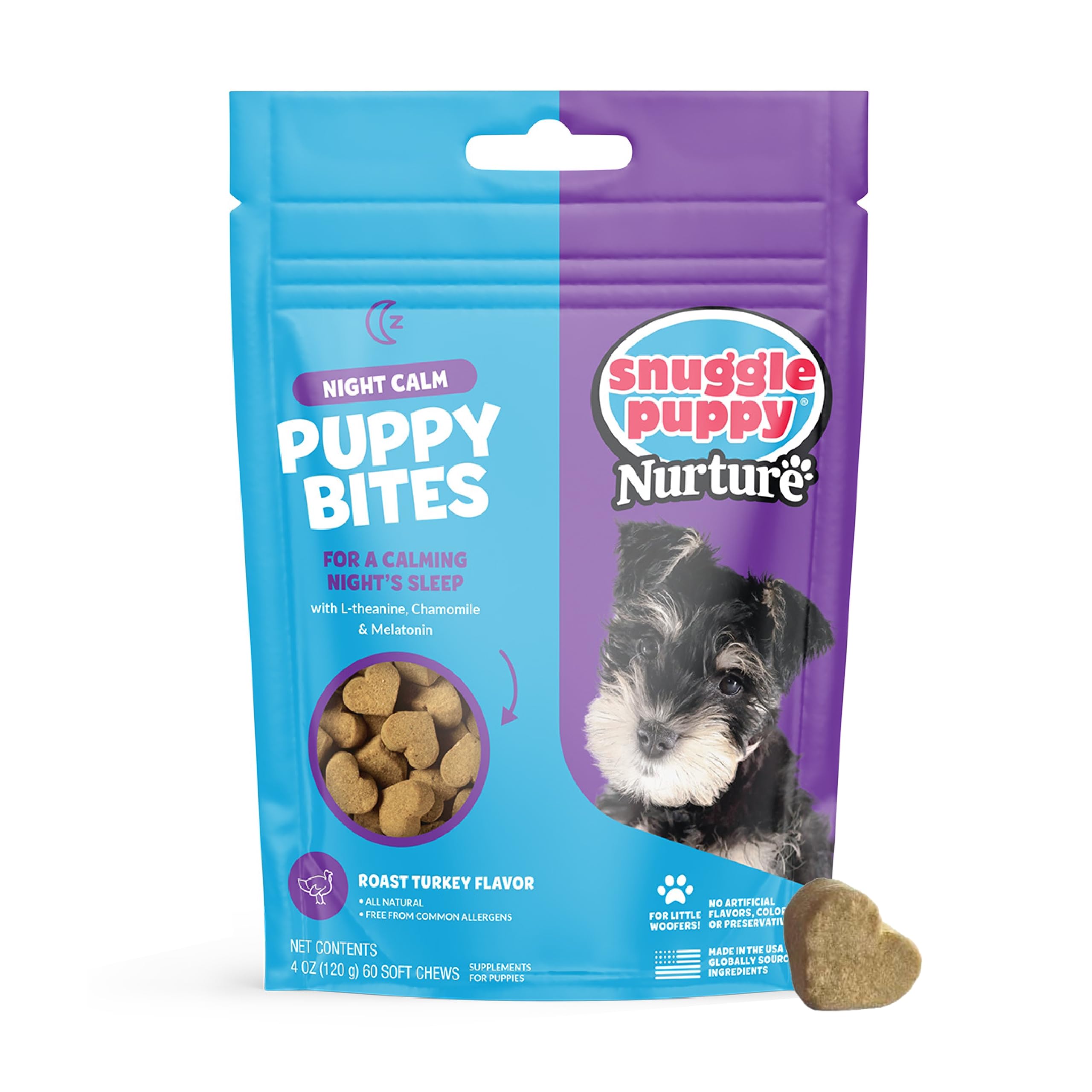 Snuggle Puppy Night Calm Puppy Bites melatonin soft chews