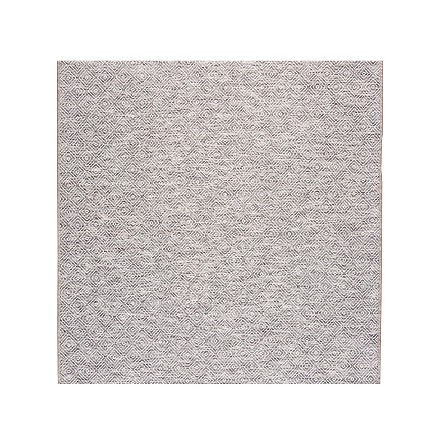 In- & Outdoor Teppich Quadrat - Summer Tile Hellgrau - 120x120 cm | Wetterfest - Synthetik, Polypropylen - Balkon, Garten / Terrasse - Terrasse teppich - Outdoor rug