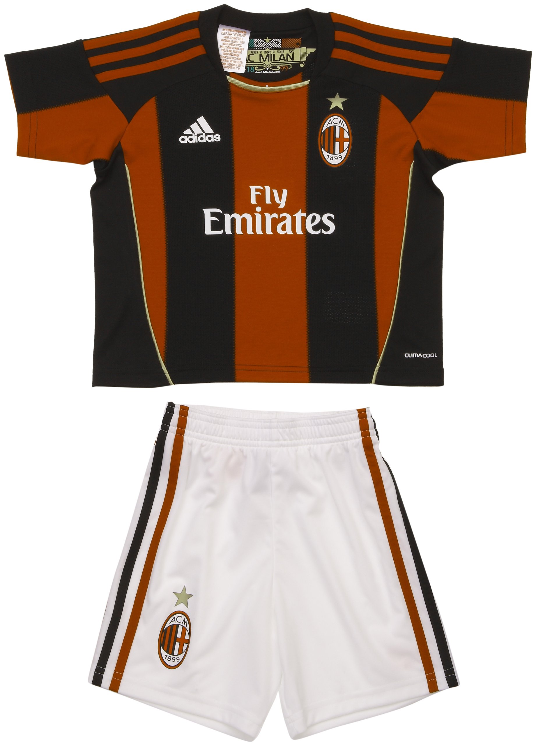 Adidas ACM H Mini Panoplie AC Milan-Completo per Bambino, in casa, da Bambino, Colore: Nero