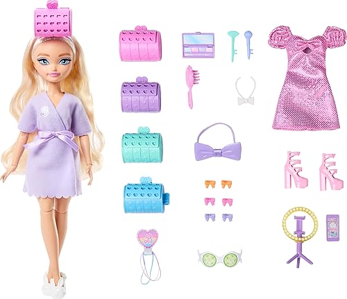 Barbie Dream GET Ready Malibu” Fashion Doll with Stylized Hair,