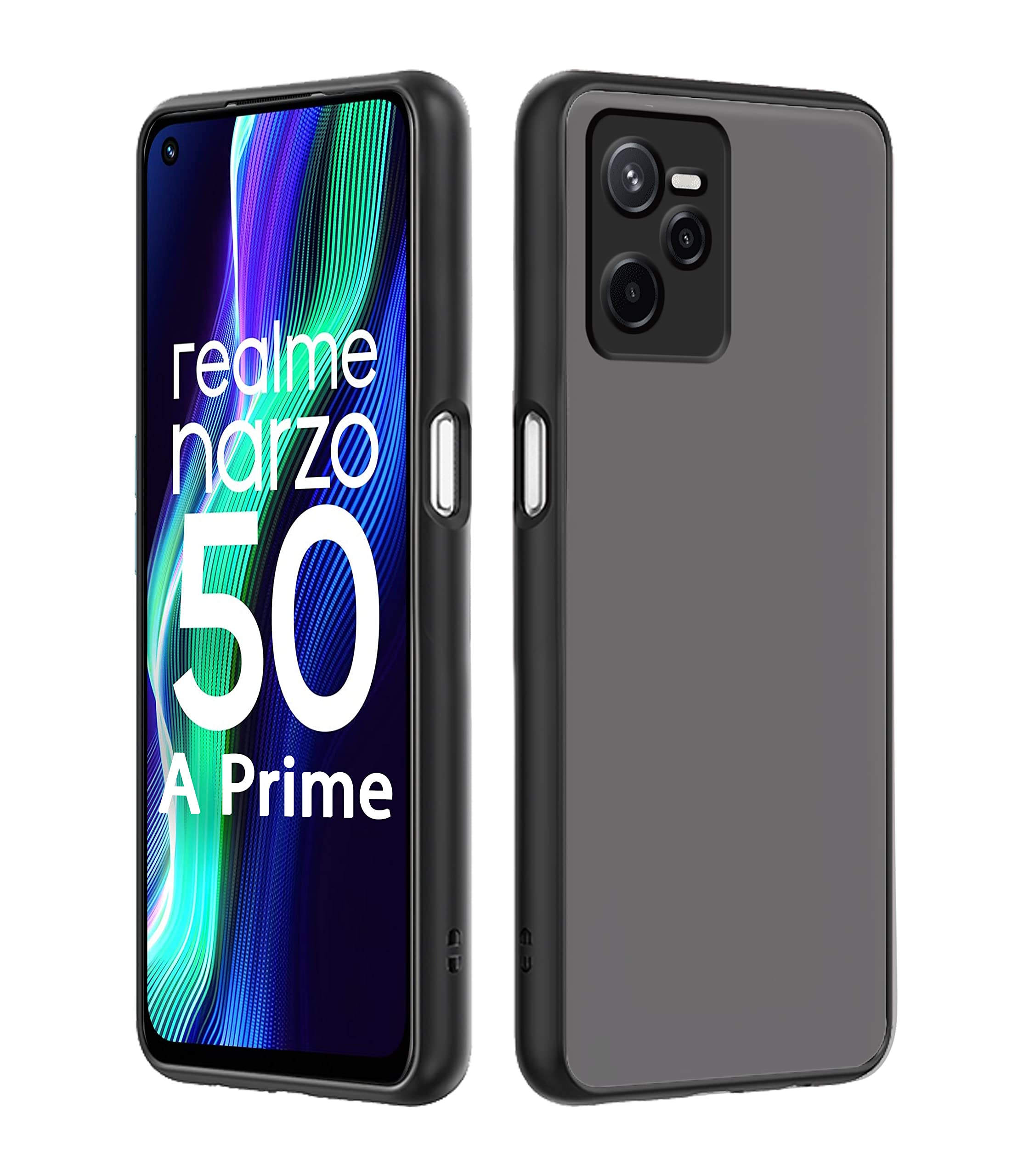 Pikkme Hybrid Smoked TPU Bumper Back Cover with Full Camera Protection, Raised Edges, Super Soft-Touch for Realme Narzo 50A Prime (Black) (B09ZSXDK3K) Amazon Price History, Amazon Price Tracker