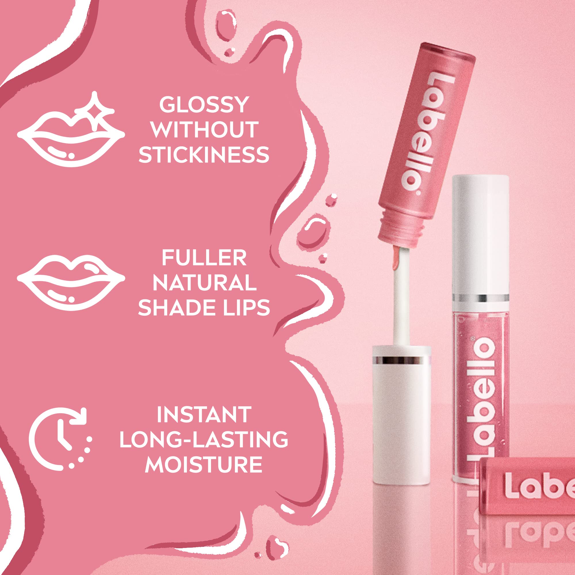 Labello Lip Oil Dress Nude 5.5ml – Nourishing Tinted Glossy Lip Oil in Soft Nude Shade for Shiny Hydrated Lips, Non-Sticky Moisturising Care with Natural Sheer Colour & Mirror Shine