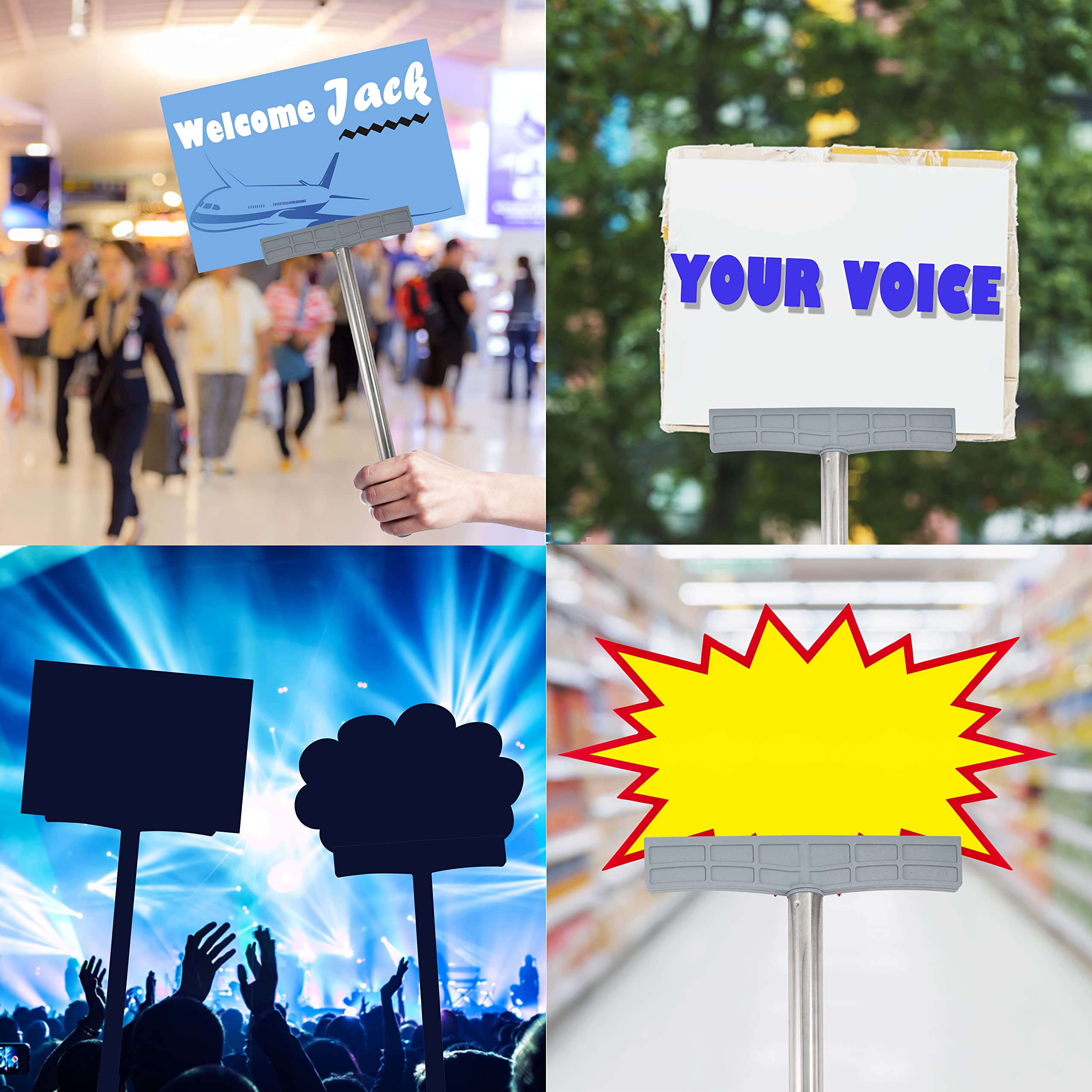 Snapklik.com : 5pcs Handheld Sign Holder For Airport Pick-Up Sign ...