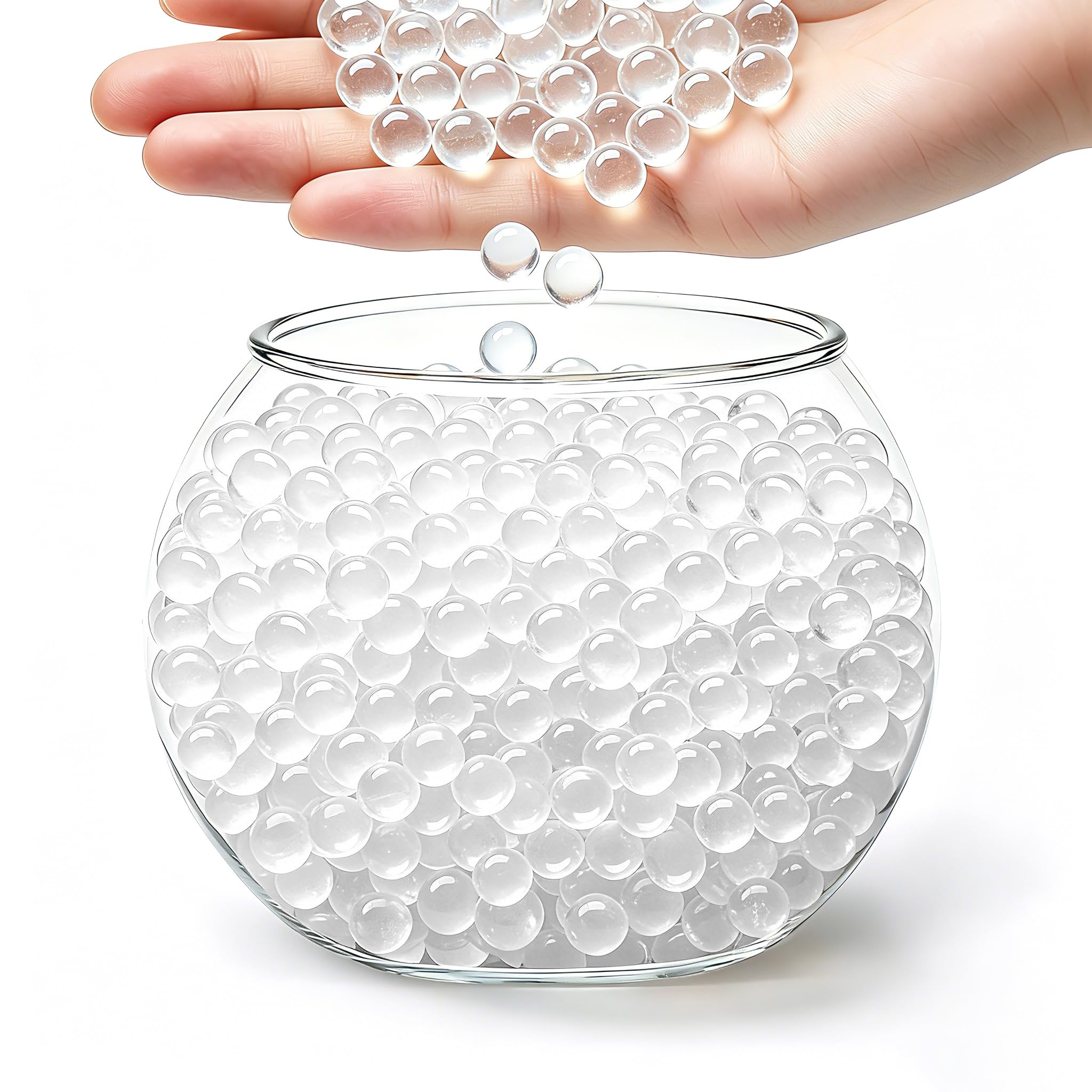 damoguin Wasserperlen 20.000 Stück, Ungiftig Aquaperlen Vase Deko, Water Beads für Schwimmende Wasser Perlen & Kerze Machen, Hochzeit Centerpiece, Blumenarrangement & Pflanzen (Transparent) Küche, Haushalt & Wohnen