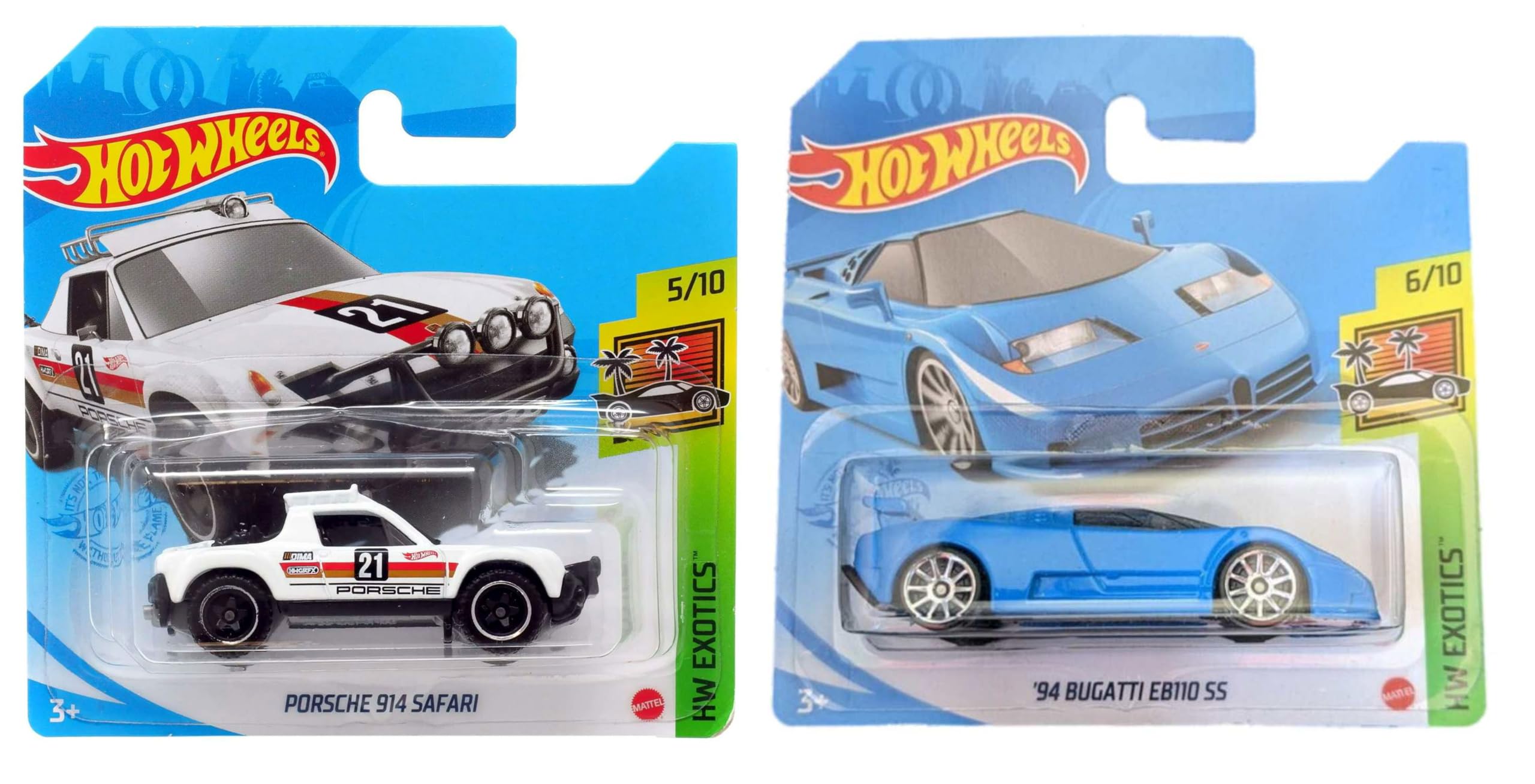 Hot Wheels 2021 Exotics Complete Set of 10 Diecast Vehicles 1/10