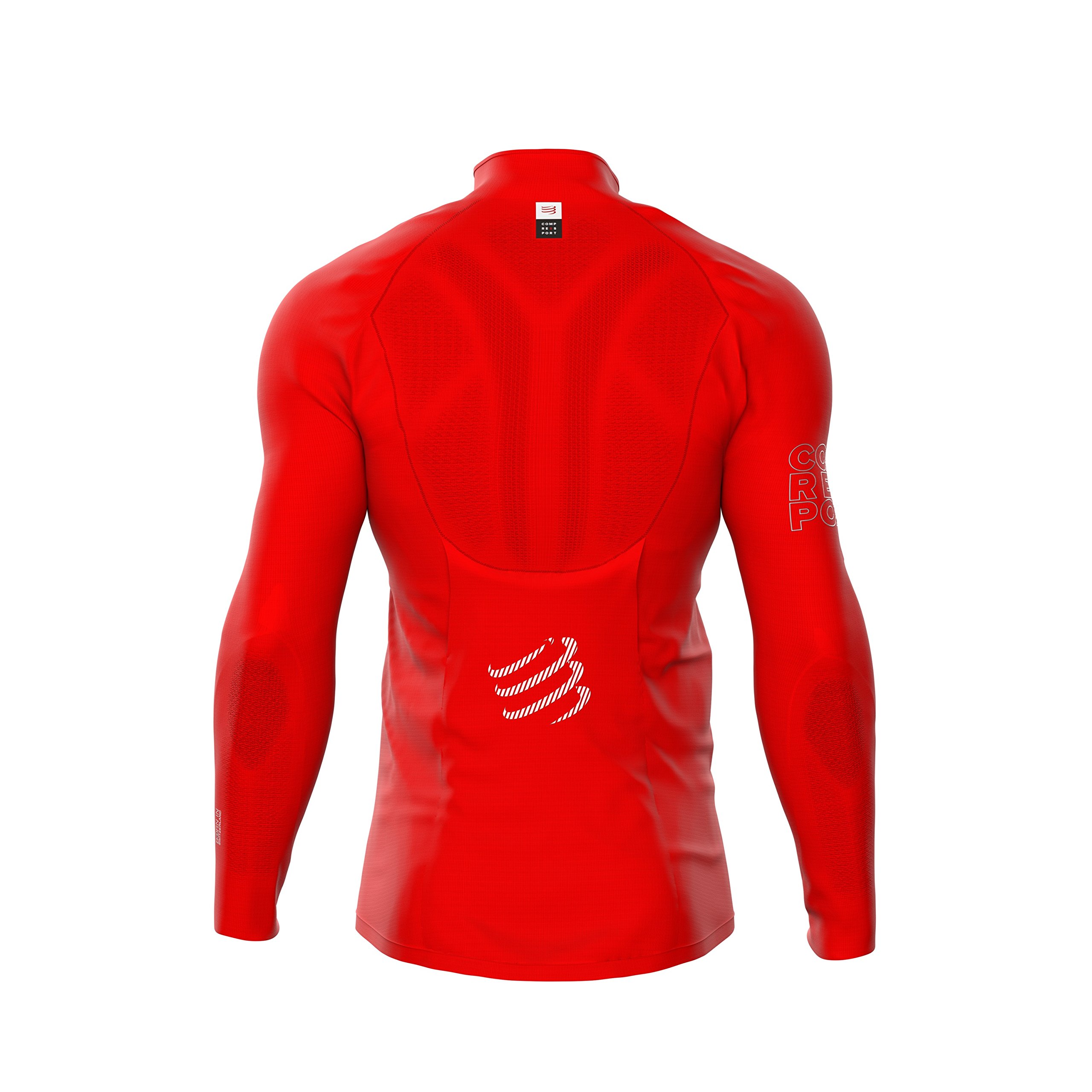 webinero COMPRESSPORT Hurricane Jacket v2 Unisex Running Trail Sport Jacket Windproof and Waterproof Protects Against Wind and Cold, red, XS