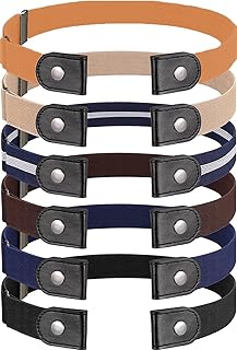 Buckle Free Adjustable Women Belts No Buckle Elastic Stretch Belts,6Pcs No Buckle No Show Belts,No Buckle Stretch Belt,Stretch Invisible Belt Buckleless Belts,No Buckle Stretch Belt for Women Men