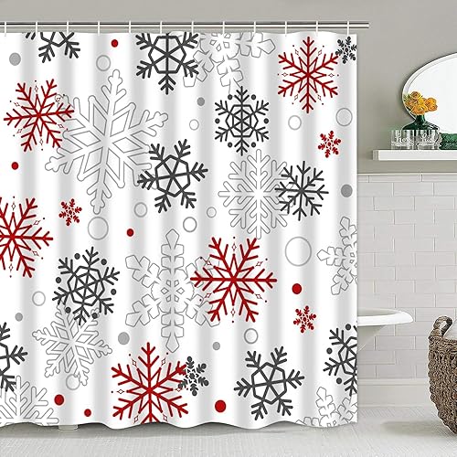 Miniatura 2 de Juego de 4 cortinas de ducha náuticas para baño, juego de cortina de ducha azul con alfombras, cubierta de tapa de inodoro y tapete de baño,