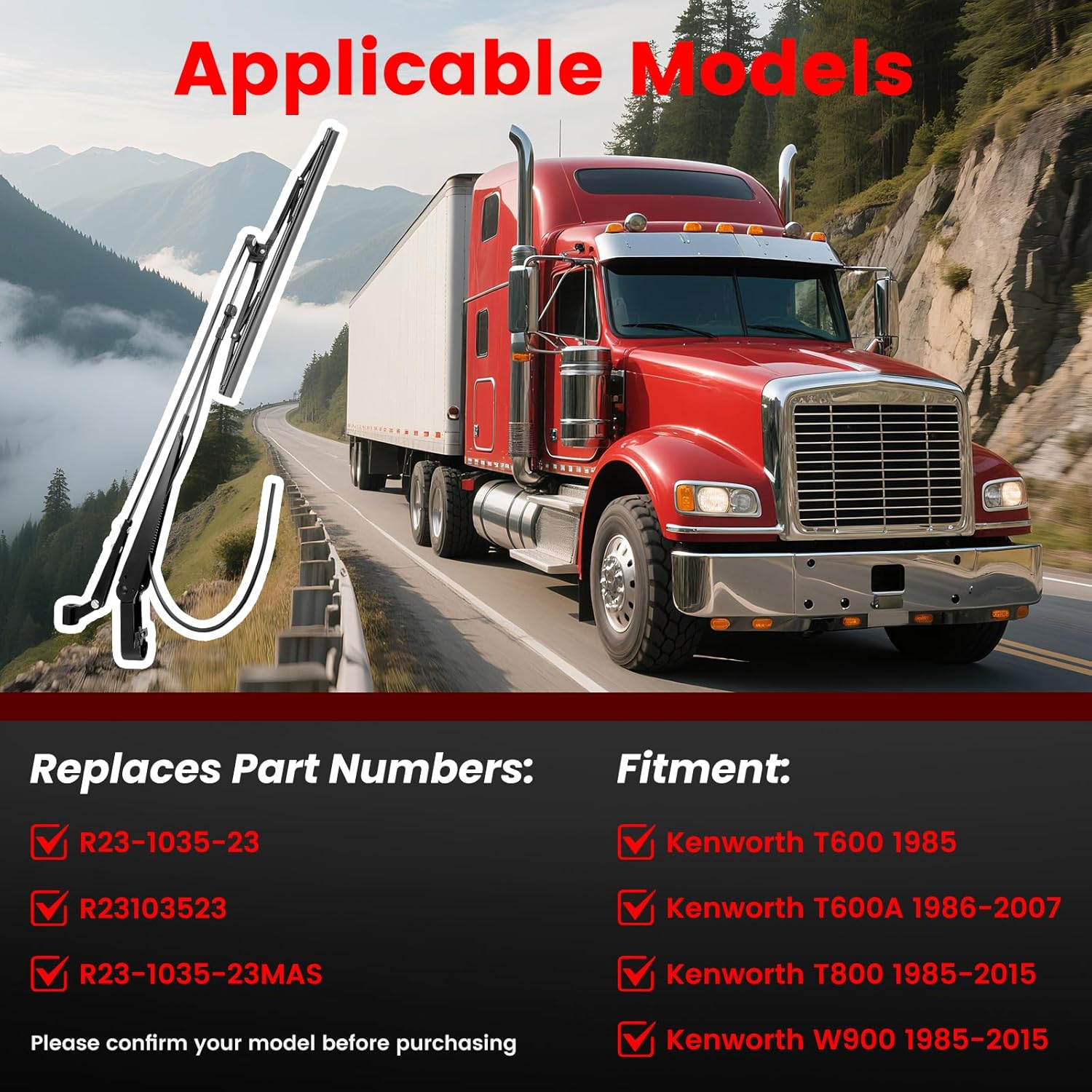 1 Pair Front Windshield Wiper Arm W0182-V316273 Compatible with Chevrolet S10 Pickup 1994 1995 1996 1997 1998 1999 2000 2001 2002 2003 2004, Front Left + Front Right Windshield Wiper Arm Set