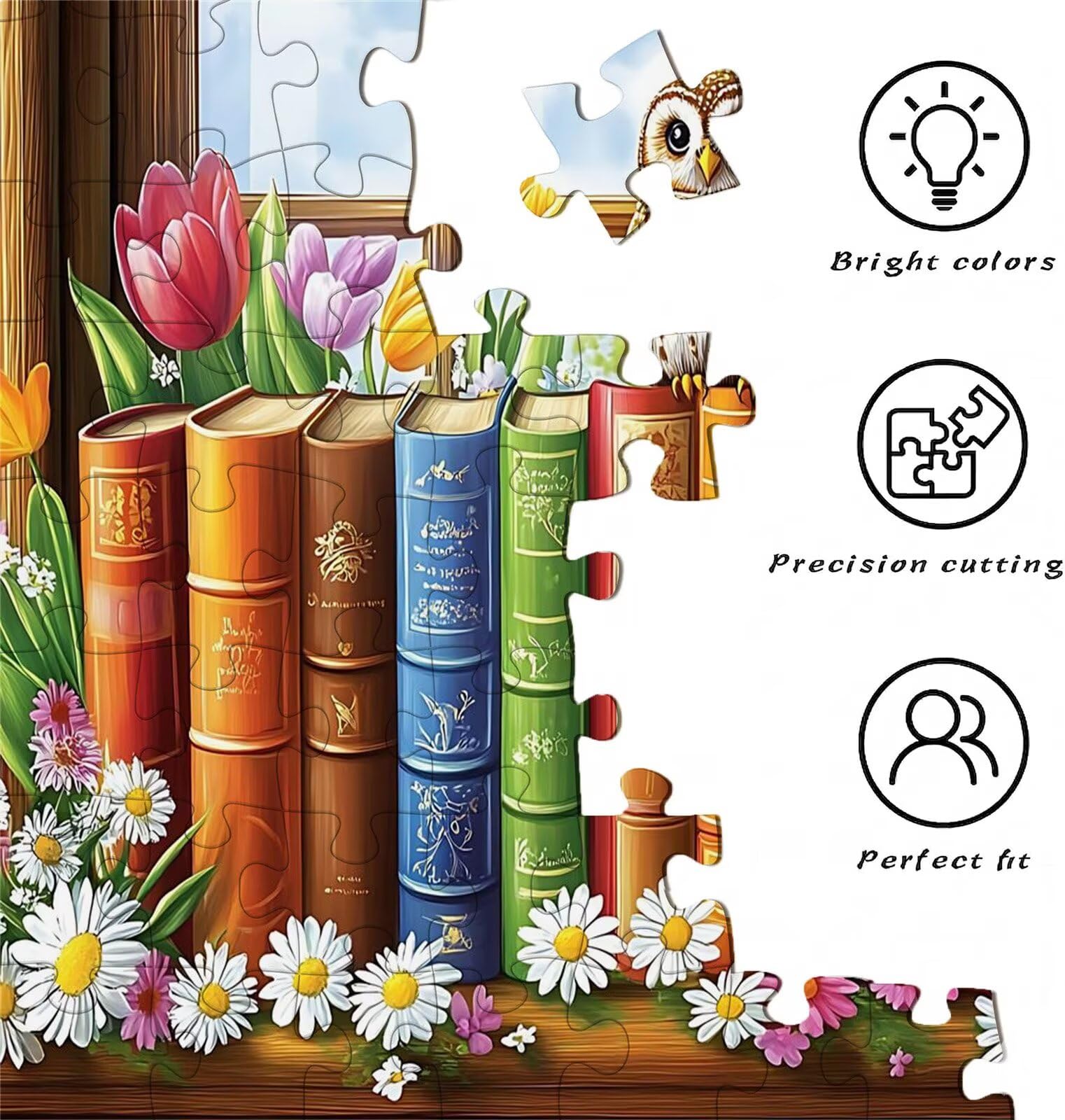 Puzzle 3000 elementów, drewniane puzzle dla dorosłych - Impossible Puzzle 122 x 81 cm niffy gra myśleniowa i łamigłówka dla kobiet i mężczyzn, gra rodzinna na wieczory z grami, prezent dla kobiet
