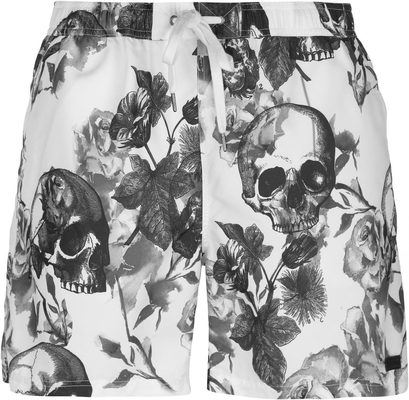Firetrap Mens Sub Swim Shorts White Skull AOP XL