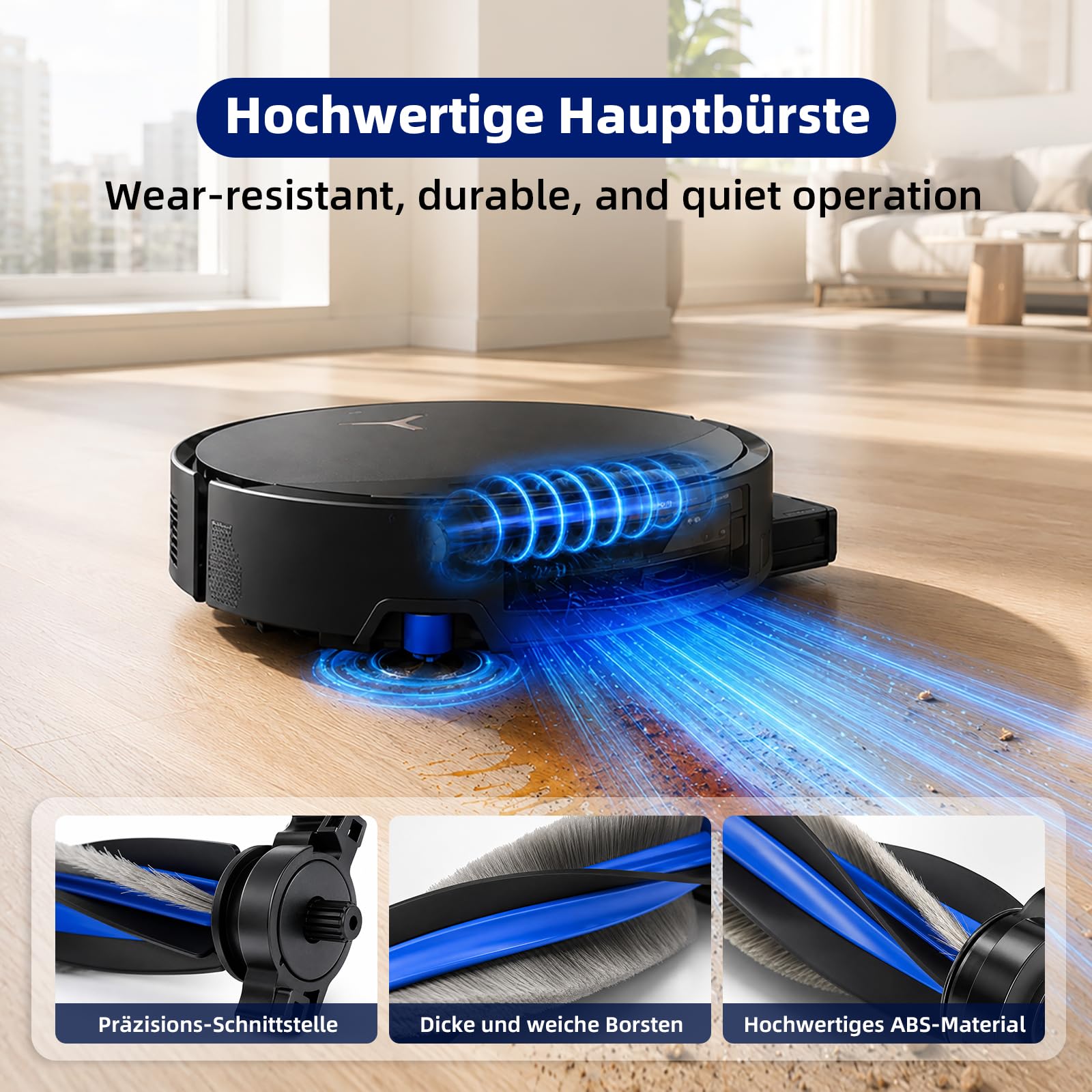 22 Stück Zubehör für Ecovacs Deebot T90 PRO Omni / T90 Omni / X12 PRO Omni Saugroboter | 2 Hauptbürste, 6 Staubbeutel, 4 Filter, 3 Roller Wischwalze, 6 Seitenbürsten