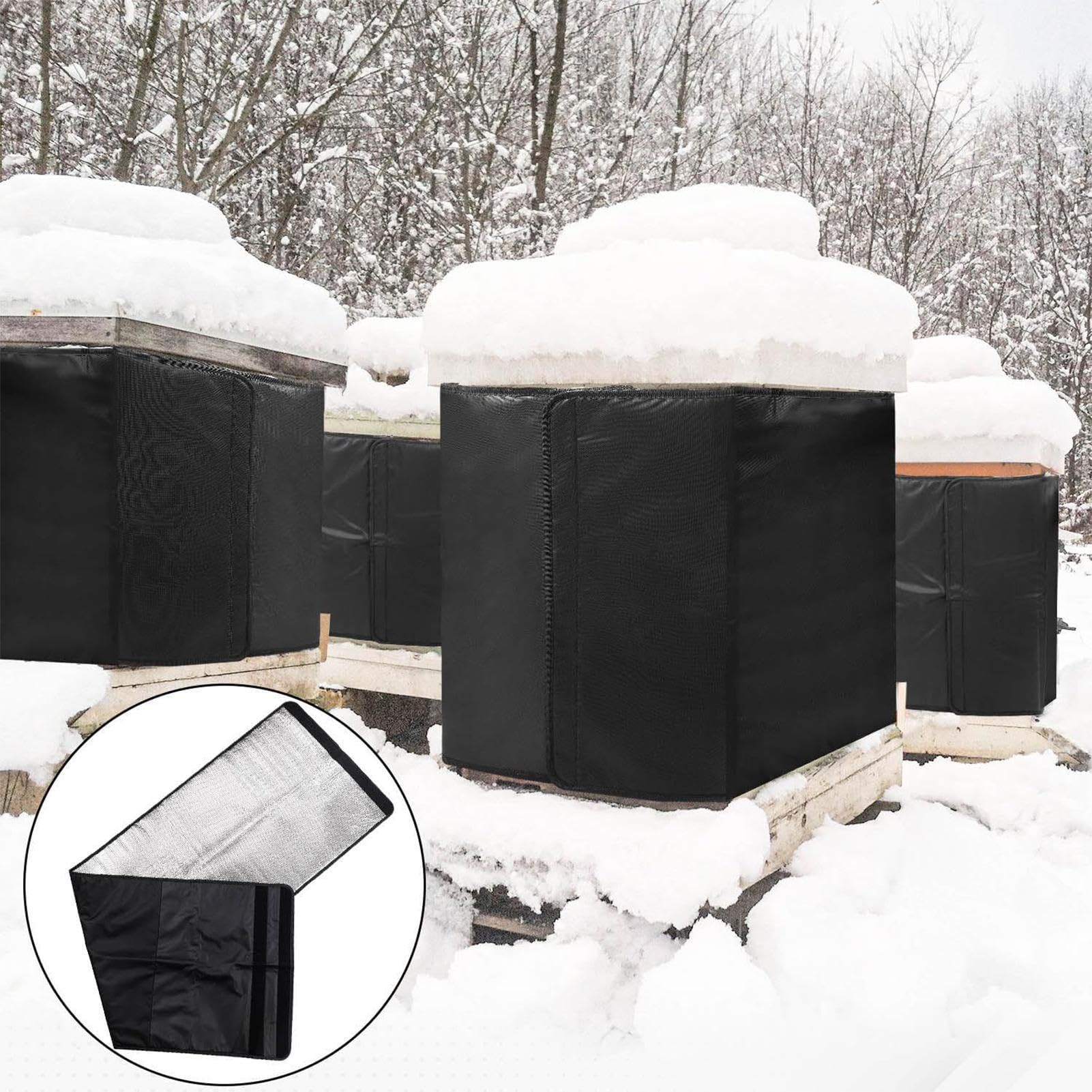 Winterbiene hiveWrap - 190x60x1cm Bienenstockisolierung, atmungsaktive Bienenstock -Wrap, wetterfeste Bienenstockabdeckung | Stabil schützen Honigbienen vor Kälte, Feuchtigkeit, Wind für die Bienenzu