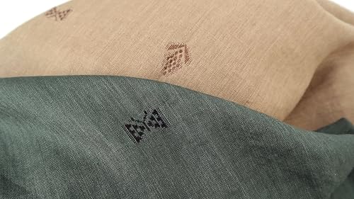 Miniatura 6 de Tela de lino bordada verde de flores y mariposas jacquard  Textil de patrón floral de alta calidad para manualidades, ropa y proyectos de costura