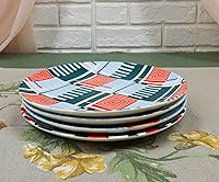 Vista 9 de Ebros Gift Frank Lloyd Wright Architecture Colorful Geometry Contemporary Designer - Platos de cerámica para aperitivos o postres de 7 pulgadas