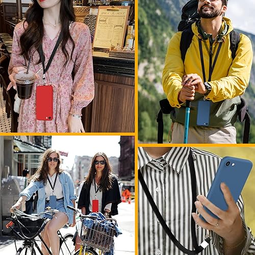 Miniatura 7 de HIYUUTTBS Funda compatible con iPhone 11 de 6.1 pulgadas, silicona líquida suave al tacto de cuerpo completo, correa de cordón para el cuello, funda