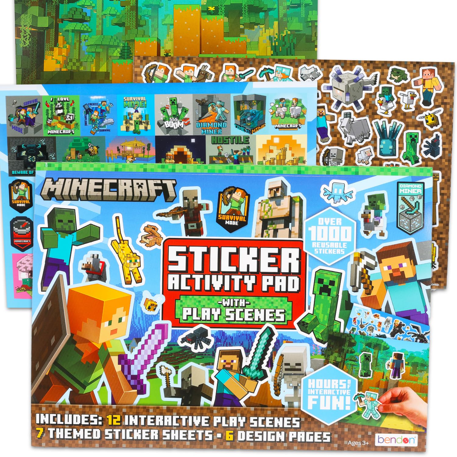 Minecraft Editable Sticker Snapklik.com : Minecraft Stickers Ultimate Activity Pad - Bundle