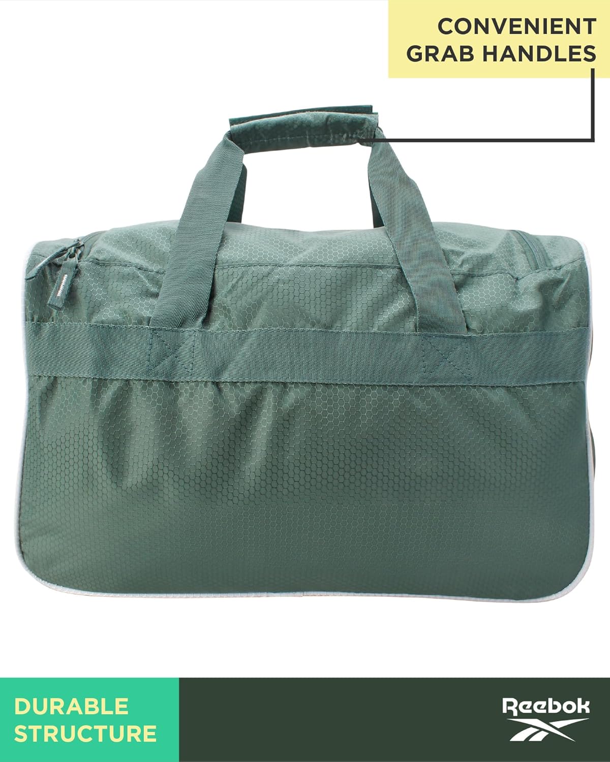 Reebok Duffle Bag - Carry On Gym Bag for Workout and Travel Duffel Bags - Small Size Overnight Bags for Women and Men, Size Small, Warrior II Green Warrior II Green Small image 5 of 7 B0D5JDGF9K