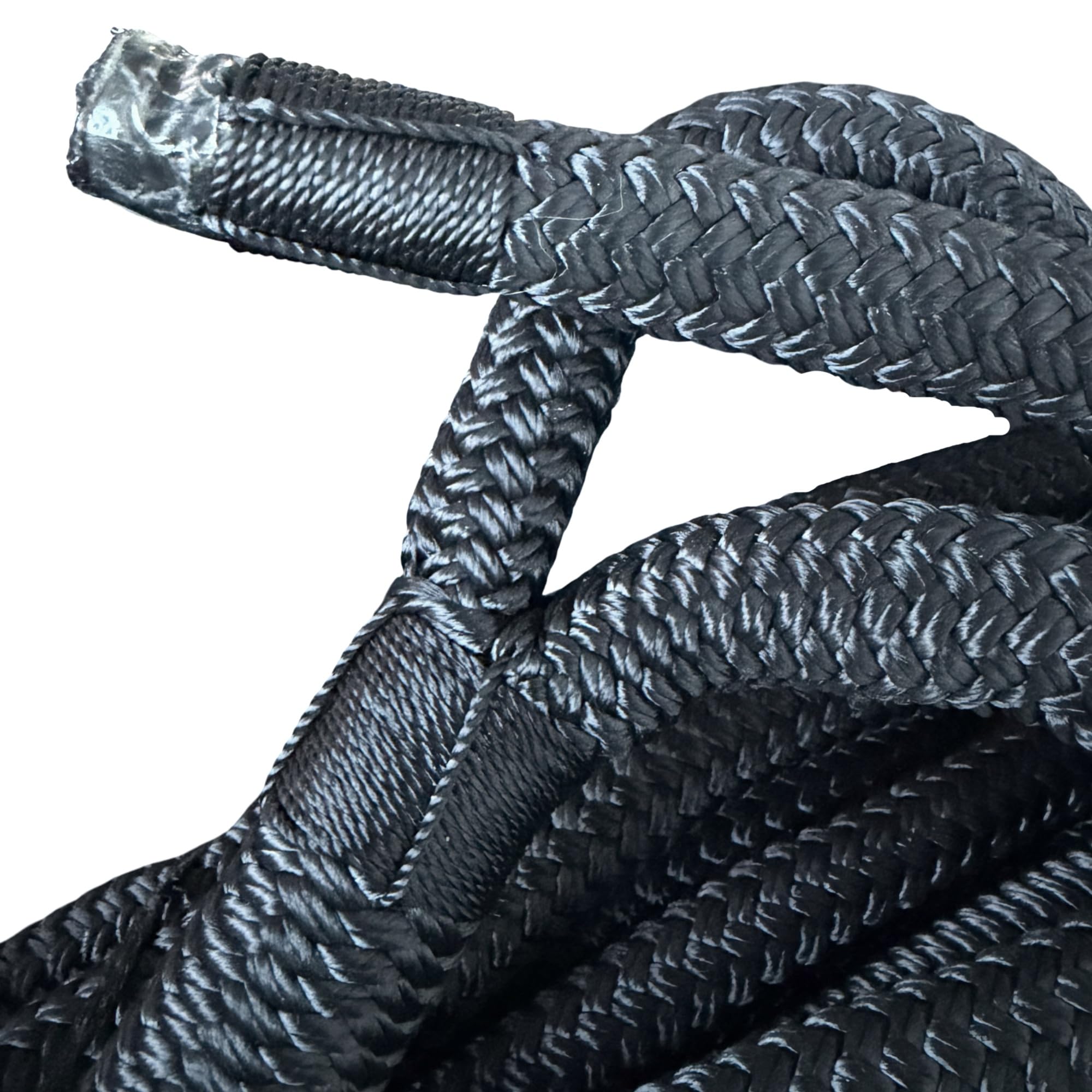 Corda da ormeggio per barca, con ammortizzatore, 12 mm x 8 m, nero | Guinzaglio con occhiello per yacht, barca a vela, barca a motore, barca sportiva e barca domestica