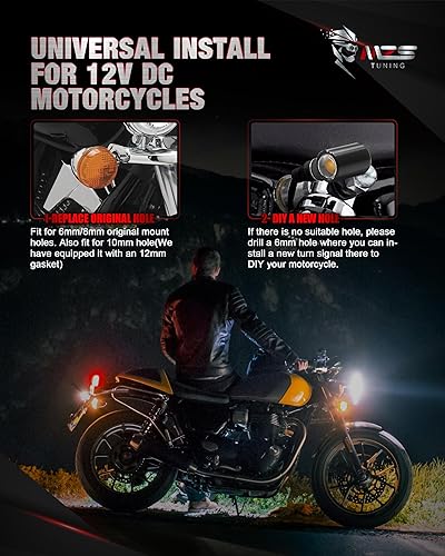 Vista 20 de MZS 1157 - Kit de luces LED para motocicleta, luces LED mejoradas, cuentas LED rojas de 2 pulgadas, estilo bala con doble color delantero o trasero