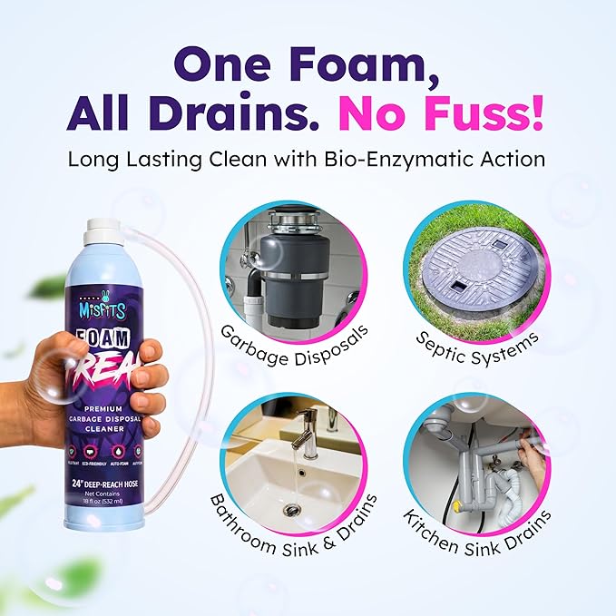 Limpiador Espumoso para Triturador de Basura con Manguera de 61 cm miniatura 5