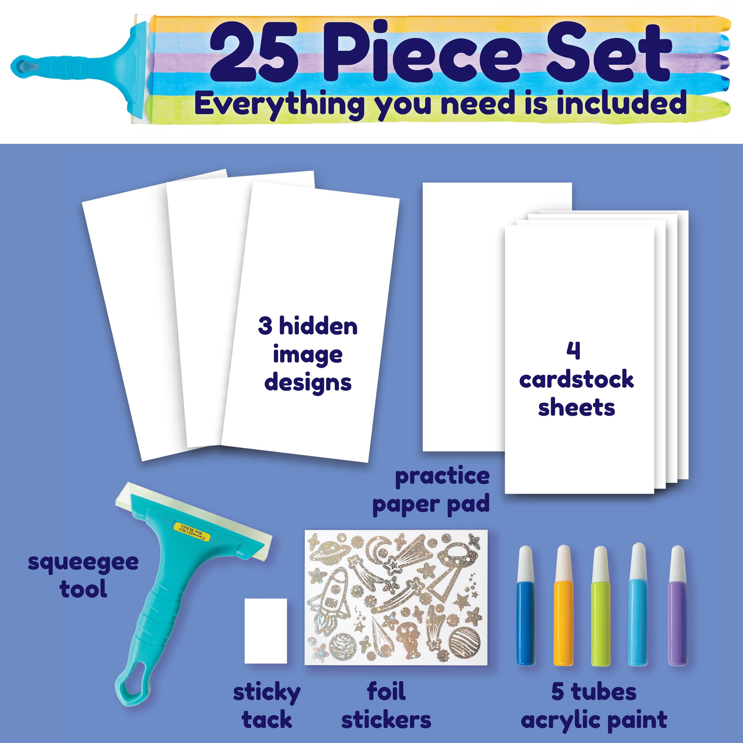 Creativity for Kids Squeegeez Magic Reveal Craft Kit: espacio exterior, actividades de manualidades para niños de 7 a 12 años, regalos del espacio exterior para niñas y niños