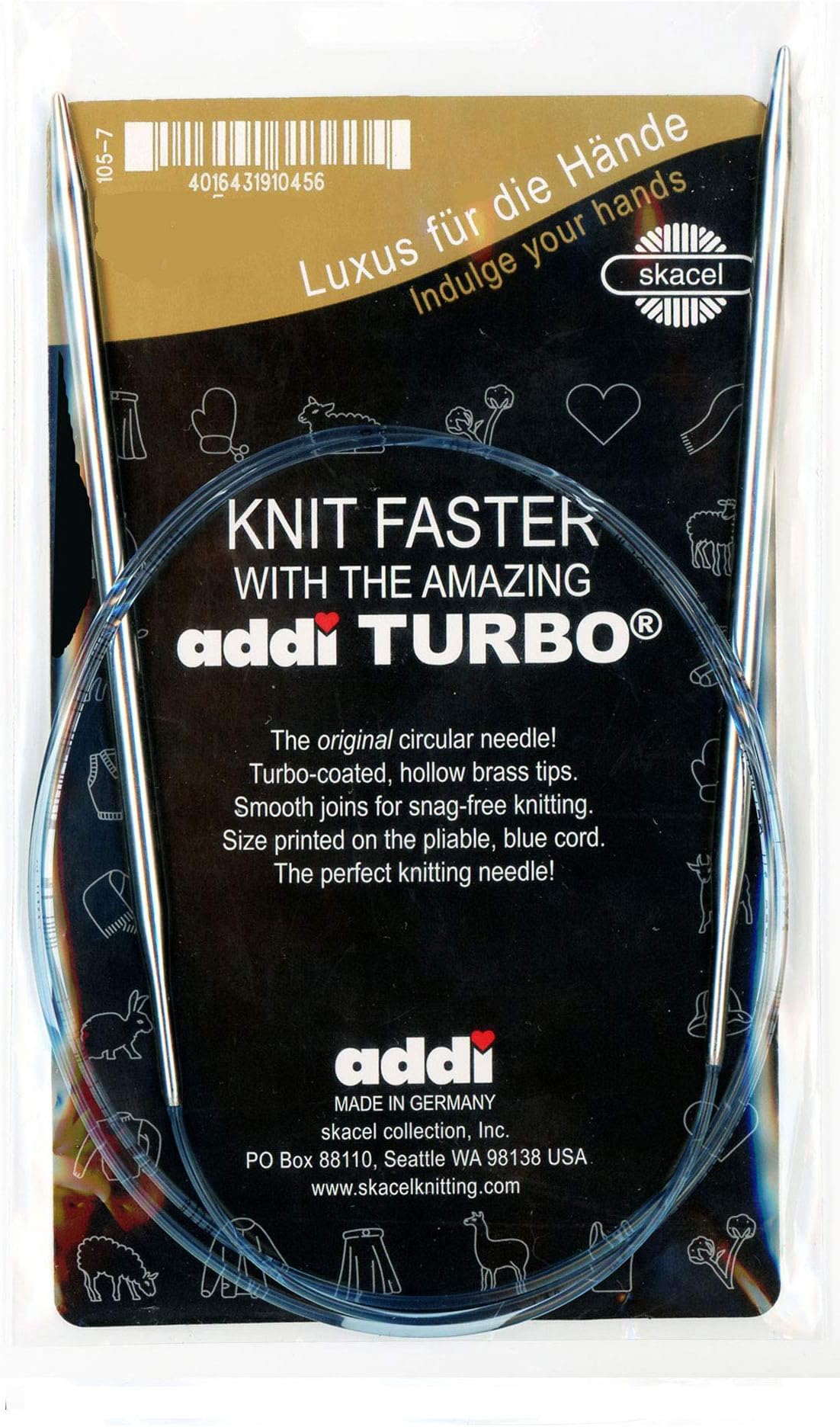 Knitting Needle Turbo Circular Skacel Blue Cord 40 inch (100cm) Size US 02 (3.0mm)