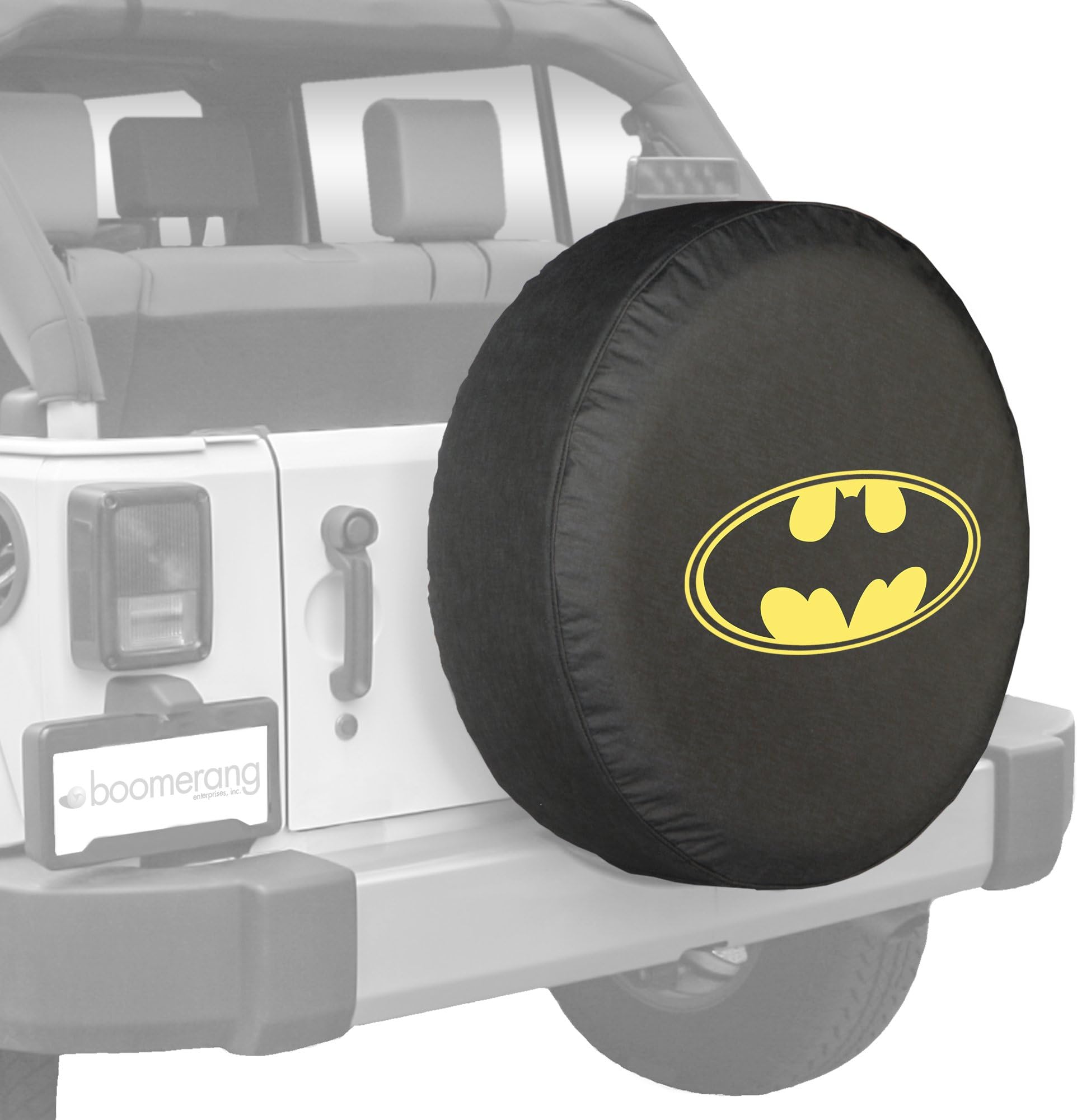 27" Batman Spare Tire Cover for Jeep Wrangler - Classic Logo - Made in The USA