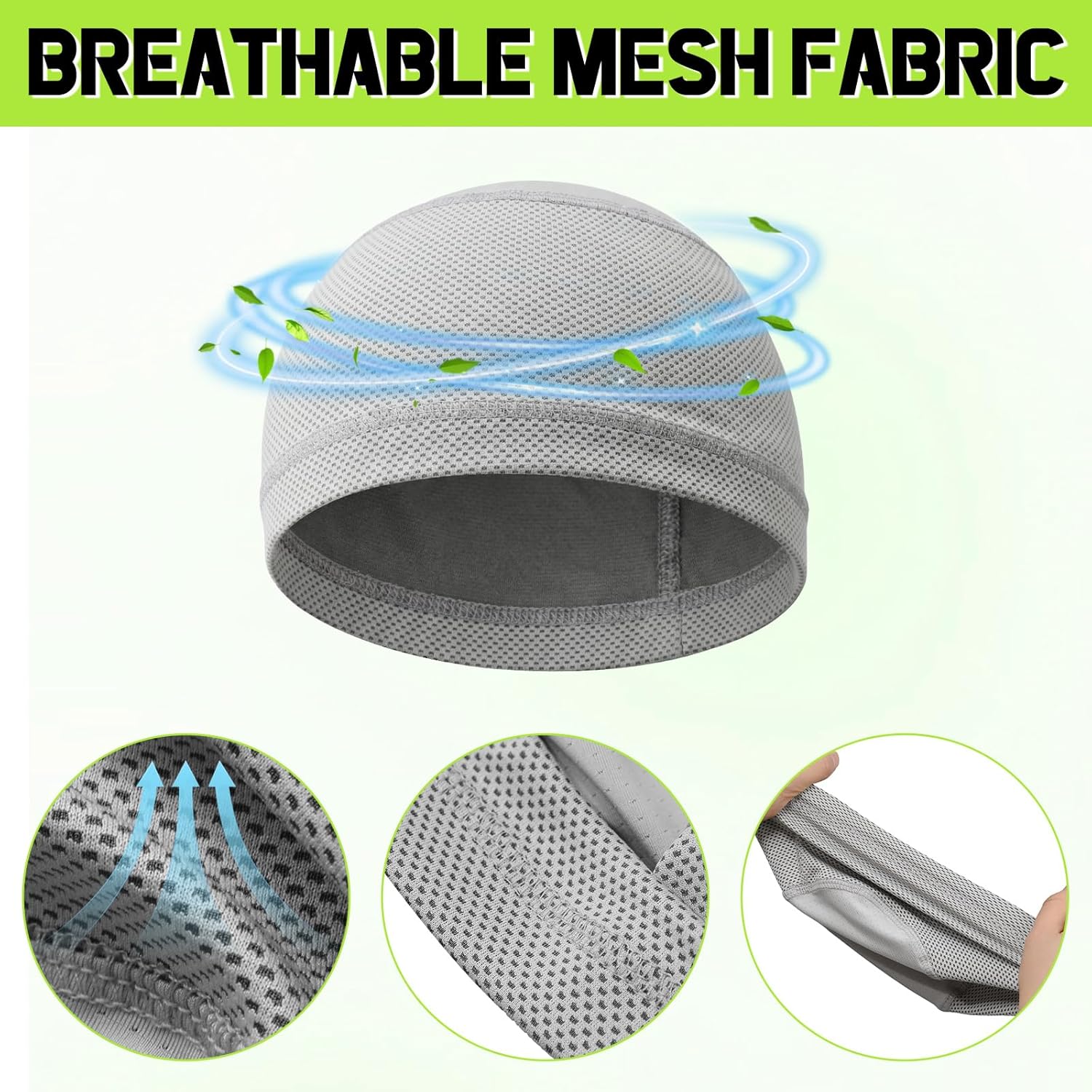 1 Sun Hard Hat Shade Full Brim with Solar Fans, Cooling Helmet Liner, Neck Sunshade Cover High Visibility Mesh with Reflective Strip Summer Protection Accessories(Light Gray)