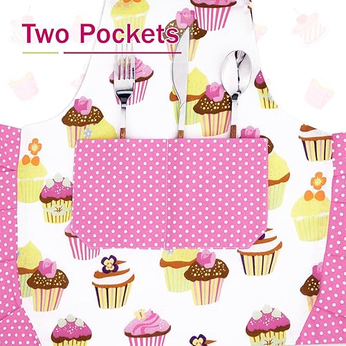 Miniatura 5 de ASPMIZ Delantal para cupcakes, Rosado