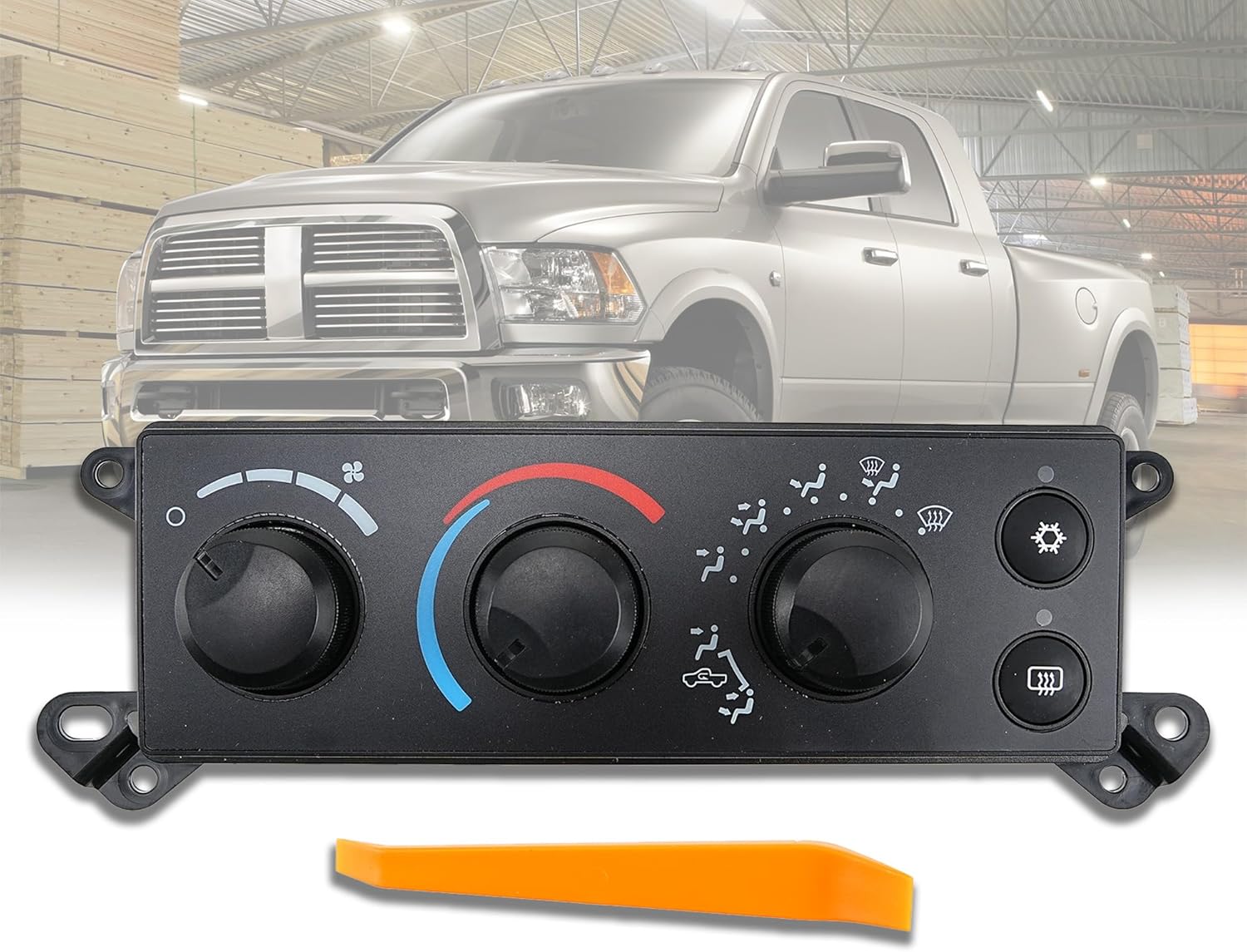 Front A/C Heater Climate Control Module Compatible for 2006-2008 Dodge Ram 1500 2500 3500 2008-2011 Dodge Dakota Replace#P55056569AD, 55056569AE