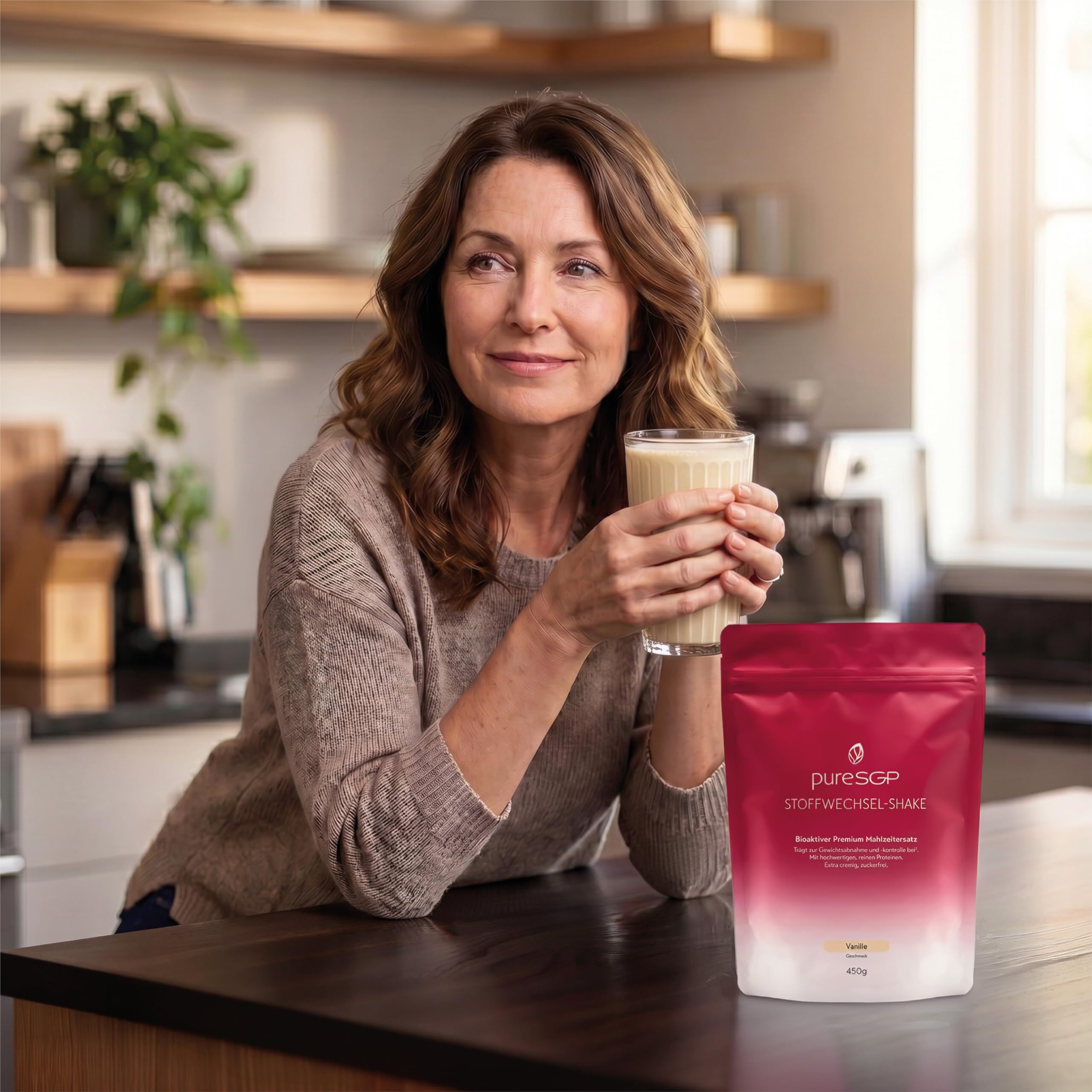 pureSGP® Stoffwechsel-Shake Vanille [450g]: Premium Abnehm-Shake aktiviert Stoffwechsel, cremig & sättigend